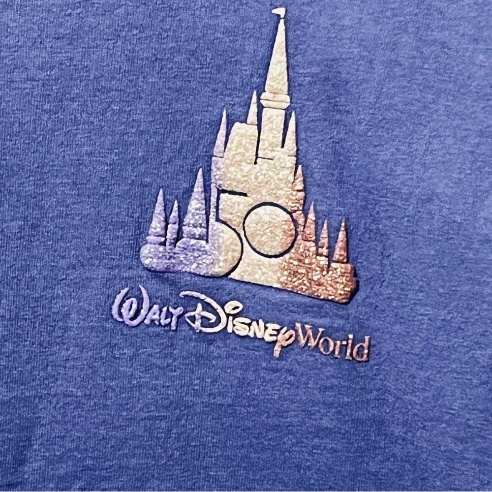 Walt Disney World 50th Anniversary Spirit Jersey Earidescent Puffy Paint Logo - Picture 7 of 8